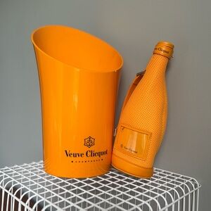 Veuve Clicquot Acrylic Champagne Ice Bucket and Ice Jacket